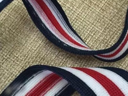 Woven polyester tape, custom dyed