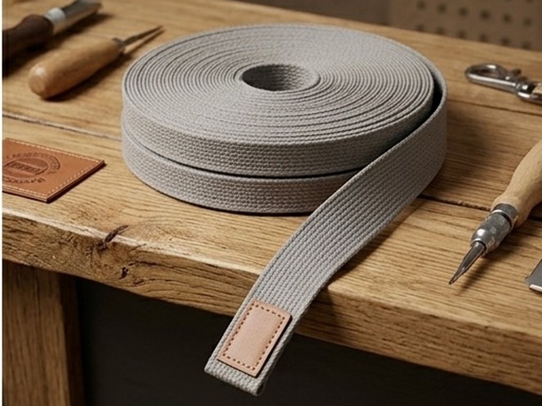 A roll of tape on a workbench with hand tools
